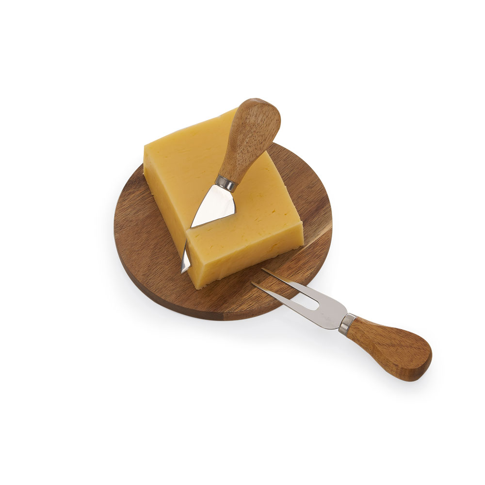 Kit queijo com 03 peças: faca, garfo e